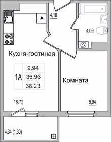 38,2 м², 1-комнатная квартира 2 790 790 ₽ - изображение 4
