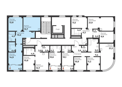 87 м², 2-комнатная квартира 7 299 000 ₽ - изображение 82