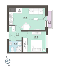 34,8 м², 1-комнатная квартира 4 350 000 ₽ - изображение 103