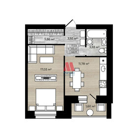 44,6 м², 1-комнатная квартира 4 635 280 ₽ - изображение 1