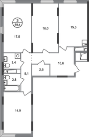 89,5 м², 3-комнатная квартира 19 746 308 ₽ - изображение 33