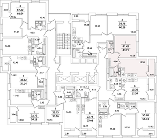 43,3 м², 1-комнатная квартира 11 242 276 ₽ - изображение 15