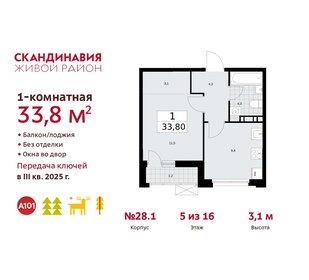 34 м², 1-комнатная квартира 10 481 016 ₽ - изображение 27