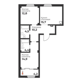 Квартира 62,5 м², 2-комнатная - изображение 1