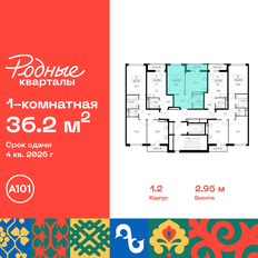 Квартира 36,2 м², 1-комнатная - изображение 2