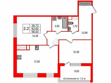 65,8 м², 2-комнатная квартира 17 450 000 ₽ - изображение 87