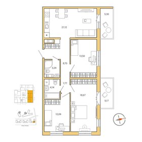 86,6 м², 3-комнатная квартира 12 213 420 ₽ - изображение 1
