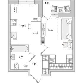 37,1 м², 1-комнатная квартира 5 210 000 ₽ - изображение 63