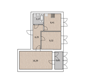 54,1 м², 2-комнатная квартира 4 850 000 ₽ - изображение 16