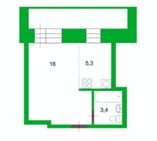 Квартира 28,4 м², студия - изображение 1