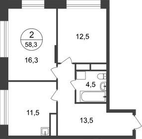 60 м², 2-комнатная квартира 13 950 000 ₽ - изображение 91