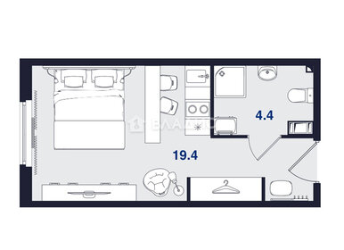 Квартира 24 м², студия - изображение 1