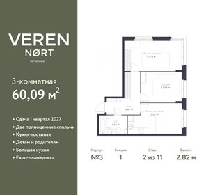 64,6 м², 3-комнатная квартира 9 486 616 ₽ - изображение 20