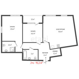 Квартира 91,2 м², 2-комнатная - изображение 2
