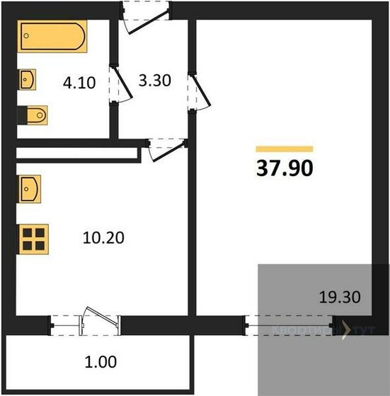 37,9 м², 1-комнатная квартира 4 453 250 ₽ - изображение 13