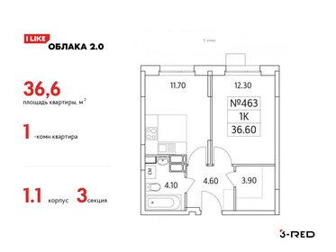 36,1 м², 1-комнатная квартира 8 500 000 ₽ - изображение 53