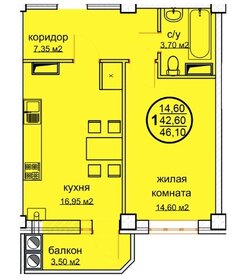 55 м², 2-комнатная квартира 3 400 000 ₽ - изображение 21