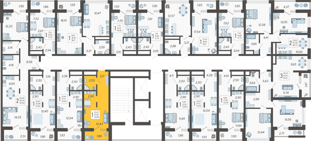 17 м², апартаменты-студия 7 300 000 ₽ - изображение 151
