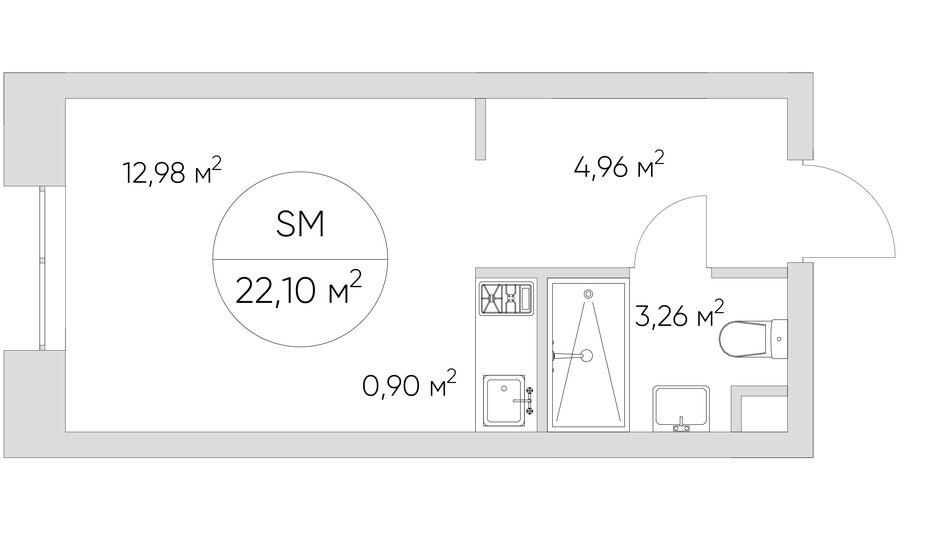 22 м², апартаменты-студия 7 481 999 ₽ - изображение 1