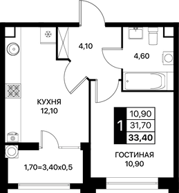 35,7 м², квартира-студия 4 356 000 ₽ - изображение 73