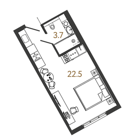 26,7 м², квартира-студия 8 790 000 ₽ - изображение 69