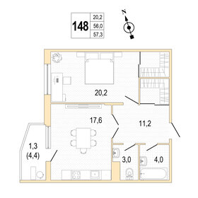 28,6 м², квартира-студия 5 850 000 ₽ - изображение 99