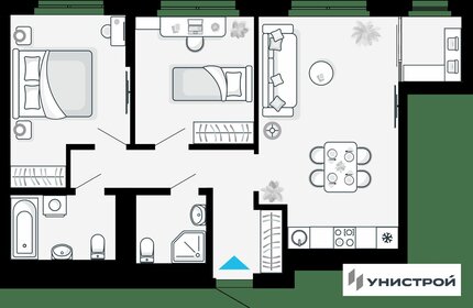 Квартира 62,8 м², 2-комнатная - изображение 1