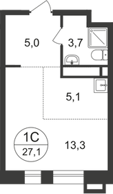 27,1 м², квартира-студия 9 814 266 ₽ - изображение 28