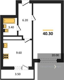 Квартира 40,3 м², 1-комнатная - изображение 1