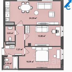 Квартира 67,7 м², 2-комнатные - изображение 2