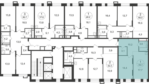 45,6 м², 1-комнатная квартира 11 637 177 ₽ - изображение 29