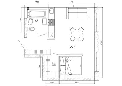 Квартира 39,1 м², 1-комнатная - изображение 1