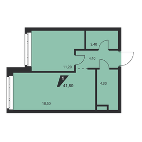 44,3 м², 1-комнатная квартира 8 400 000 ₽ - изображение 31