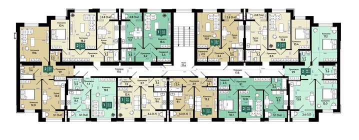 76,5 м², 3-комнатная квартира 7 956 000 ₽ - изображение 73