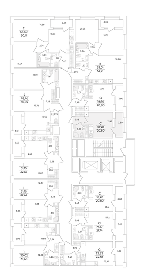 21,1 м², квартира-студия 8 100 000 ₽ - изображение 126