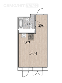 Квартира 26,9 м², студия - изображение 1