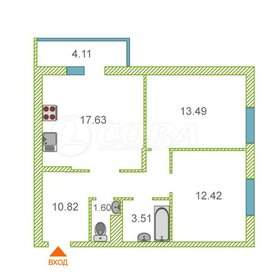 Квартира 63,6 м², 2-комнатные - изображение 1