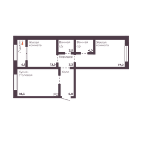 64,6 м², 2-комнатная квартира 5 400 000 ₽ - изображение 70