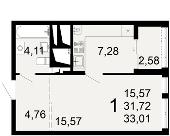 30,1 м², 1-комнатная квартира 3 870 000 ₽ - изображение 6