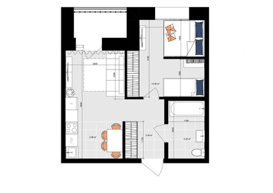 45,7 м², 1-комнатная квартира 7 690 000 ₽ - изображение 55