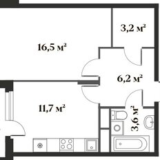 Квартира 42,5 м², 1-комнатная - изображение 3