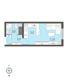 Квартира 22,6 м², студия - изображение 2