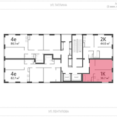 Квартира 36,7 м², 1-комнатная - изображение 2