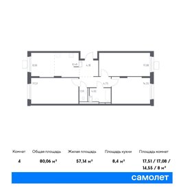 78,4 м², 3-комнатная квартира 14 482 753 ₽ - изображение 32