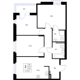 77,8 м², 4-комнатная квартира 13 226 000 ₽ - изображение 41
