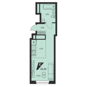 22,2 м², квартира-студия 3 700 000 ₽ - изображение 80