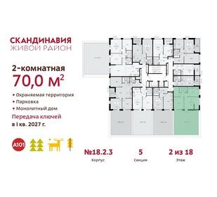 Квартира 70 м², 2-комнатная - изображение 2