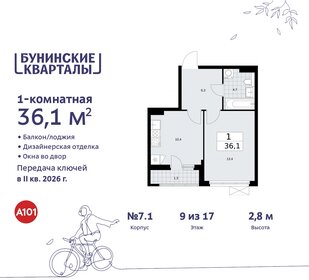 36,1 м², 1-комнатная квартира 10 334 972 ₽ - изображение 18