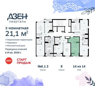 21,1 м², квартира-студия 8 059 745 ₽ - изображение 21