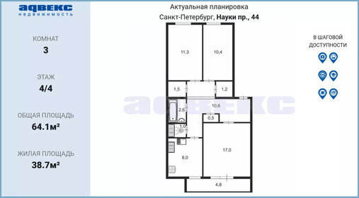 81,9 м², 3-комнатная квартира 15 600 000 ₽ - изображение 76